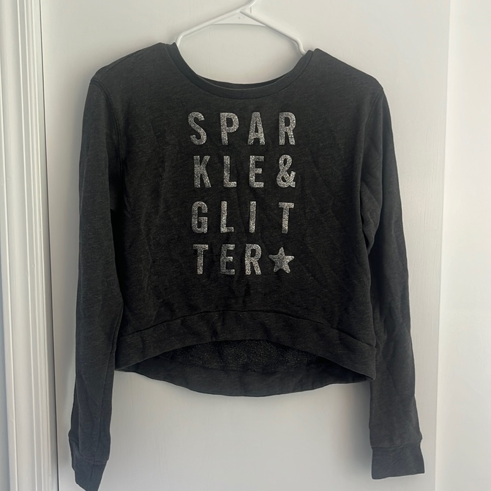 Worn Abercrombie Kids Sparkle & Glitter Crewneck